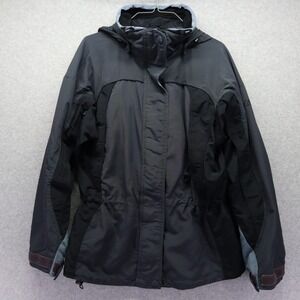 Columbia Jacket Womens Medium Core Interchange Full Zip Ski Coat Hooded Gray